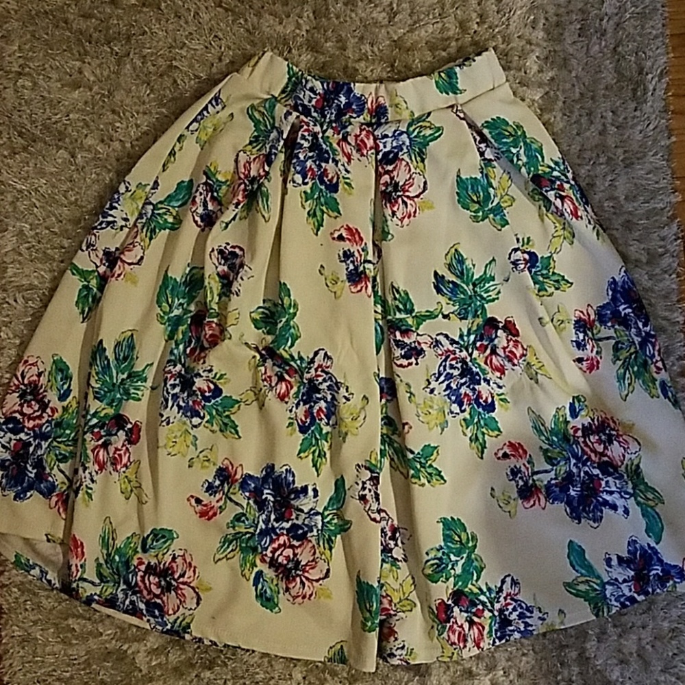 Long floral skirt